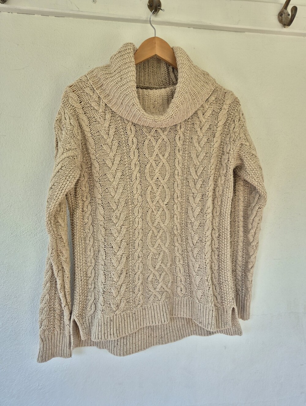 Ralph Lauren Cotton Cable Knit Sweater Turtleneck Medium